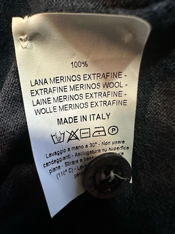 New $975 Isaia Men Merino Wool Cardigan Sweater Navy Size XL