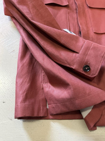 New $1490 ZEGNA Linen Over Shirt Jacket Red XL Italy