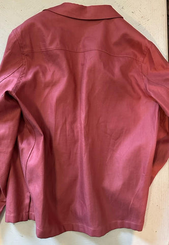 New $1490 ZEGNA Linen Over Shirt Jacket Red XL Italy