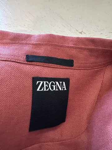 New $1490 ZEGNA Linen Over Shirt Jacket Red XL Italy