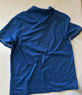 $1050 Loro Piana Men Zipper Polo Shirt  BLUE Size M Italy