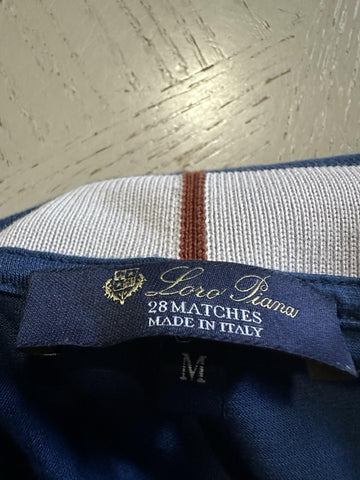 $1050 Loro Piana Men Zipper Polo Shirt  BLUE Size M Italy