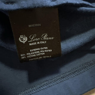 $1050 Loro Piana Men Zipper Polo Shirt  BLUE Size M Italy