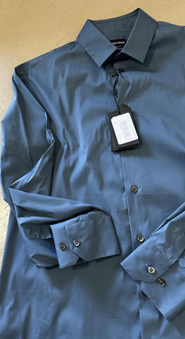 Giorgio Armani Mens Dress Shirt Blue Size 42/16.5 New $695 Italy