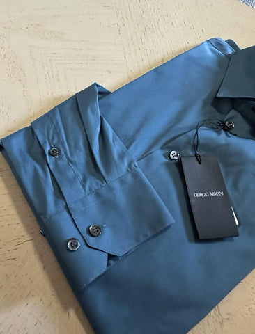 Giorgio Armani Mens Dress Shirt Blue Size 42/16.5 New $695 Italy