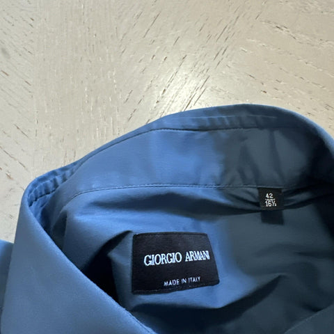 Giorgio Armani Mens Dress Shirt Blue Size 42/16.5 New $695 Italy