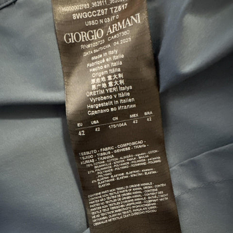 Giorgio Armani Mens Dress Shirt Blue Size 42/16.5 New $695 Italy