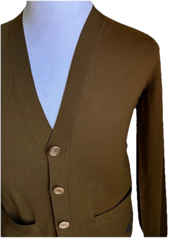 Gucci Men’s Wool Cardigan Sweater Brown Size M New $1980
