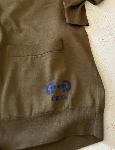 Gucci Men’s Wool Cardigan Sweater Brown Size M New $1980