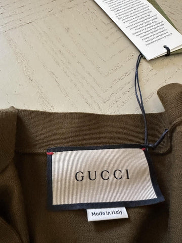 Gucci Men’s Wool Cardigan Sweater Brown Size M New $1980