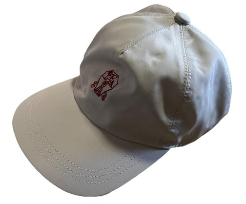 NWT Brunello Cucinelli Men Logo Print Baseball Cap Hat Cream Size L