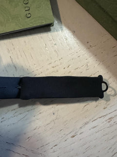 New Gucci Silk Skinny Bow Tie Black Made in Italy