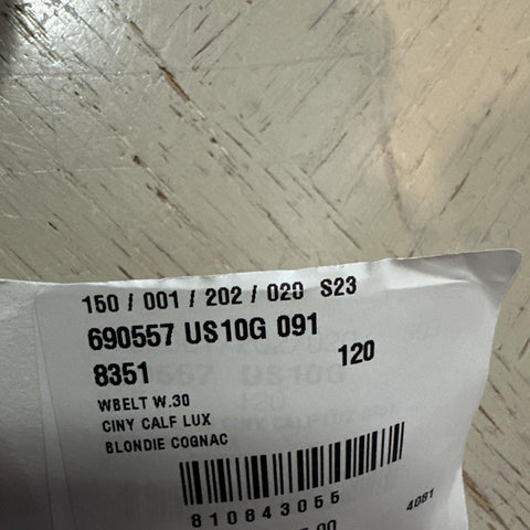 Gucci Women Leather GG Belt Brown Size 120/48 NWT 690557