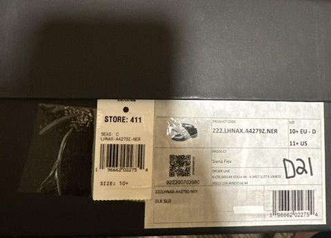 ZEGNA Leather Loafers Shoes Black 11.5 US/44.5 Eu New $950