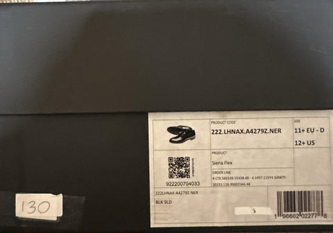 ZEGNA Leather Loafers Shoes Black 12.5 US/45.5 Eu New $950