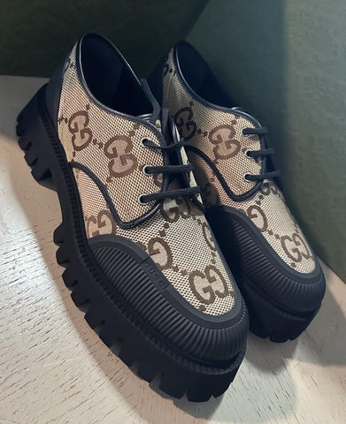 Gucci Mens GG Logo light weight Shoes Black/Camel 14 US/13 UK 699552 New