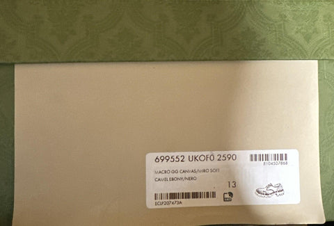 Gucci Mens GG Logo light weight Shoes Black/Camel 14 US/13 UK 699552 New