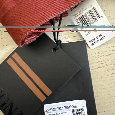 ZEGNA Denim Slim Fit Pants Jeans Red Size 35 New