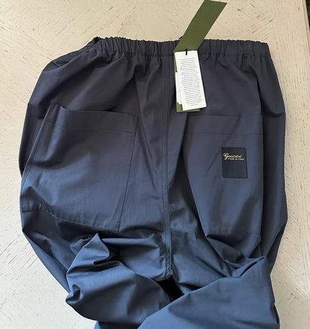 Gucci Men Drawstring Oversize Skater Heavy Cotton Pants Gray 36 US New $1350