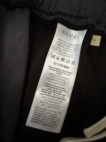 Gucci Men Drawstring Oversize Skater Heavy Cotton Pants Gray 36 US New $1350