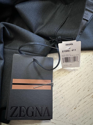 ZEGNA Regular Fit Dress Pants 15 MIL MIL Wool DK Gray 32 US ( 48 Eu ) New $980