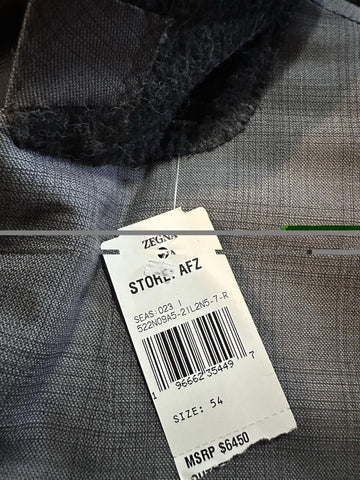 New $6450 ZEGNA Couture Wool Suit Gray 44R US/54R Eu  Italy
