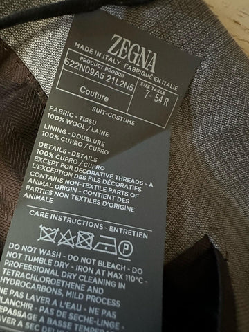 New $6450 ZEGNA Couture Wool Suit Gray 44R US/54R Eu  Italy