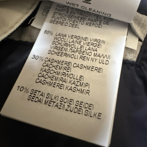 New $3350 Brunello Cucinelli Fair Isle Puffer Vest Gilet Navy/White Size S