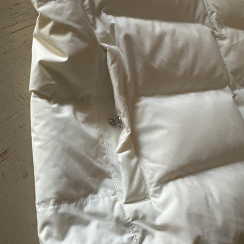 New $3350 Brunello Cucinelli Fair Isle Puffer Vest Gilet Navy/White Size S