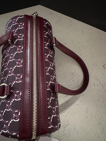 Gucci GG Print small shoulder bag in the Rosso Ancora Burgundy 796230 New $2250