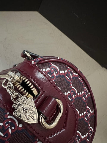 Gucci GG Print small shoulder bag in the Rosso Ancora Burgundy 796230 New $2250