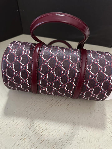 Gucci GG Print small shoulder bag in the Rosso Ancora Burgundy 796230 New $2250