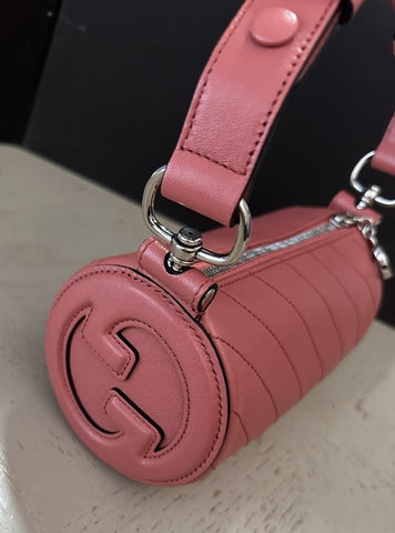 Gucci Blondie mini Leather shoulder bag Pink 760170 New $2250