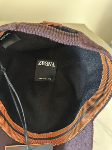 NWT ZEGNA Cashmere Baseball Hat Purple maybe  Size M Italy
