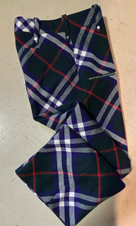 NWT $2850 Burberry Men’s Check Wool Pants Green/Blue/Red 34 US ( 50 Eu ) Italy