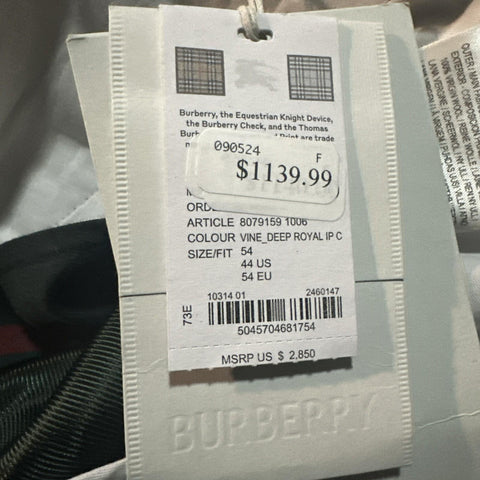 NWT $2850 Burberry Men’s Check Wool Pants Green/Blue/Red 38 US ( 54 Eu ) Italy