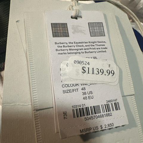 NWT $2850 Burberry Men’s Check Wool Pants Green/Blue/Red 32 US ( 48 Eu ) Italy