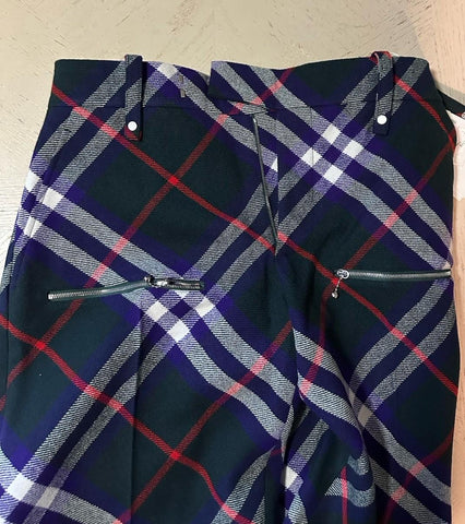 NWT $2850 Burberry Men’s Check Wool Pants Green/Blue/Red 32 US ( 48 Eu ) Italy