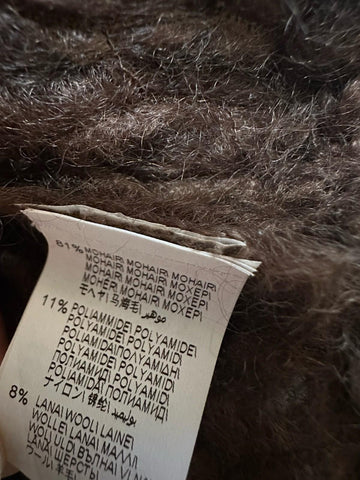 New $1950 Brunello Cucinelli Knit Embellished Cropped Sweater Vest DK Brow L