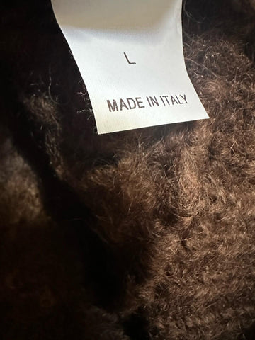 New $1950 Brunello Cucinelli Knit Embellished Cropped Sweater Vest DK Brow L