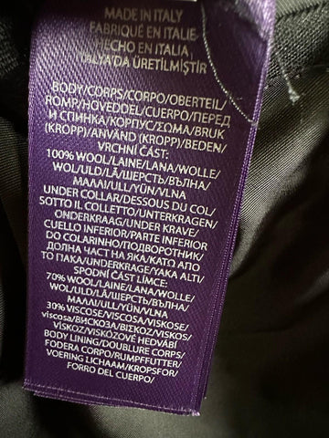 Ralph Lauren Purple Label Double-Breasted Suit Black 46R US/56R Eu New $3295