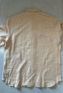 ZEGNA Men Linen Short Sleeve Shirt LT Beige Size  XXL New $780 Italy