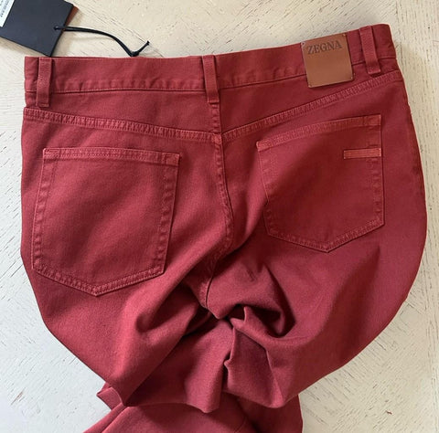 ZEGNA Denim Slim Fit Pants Jeans brick red Size 36/52 New