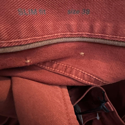 ZEGNA Denim Slim Fit Pants Jeans brick red Size 36/52 New