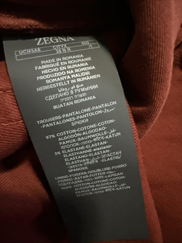 ZEGNA Denim Slim Fit Pants Jeans brick red Size 36/52 New