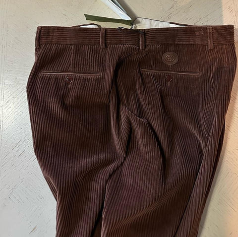 Gucci Men Corduroy Pants DK Brown 36 US ( 52 Eu ) Italy New $1250