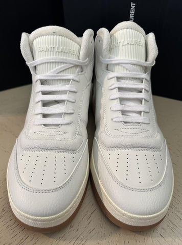 NIB Saint Laurent Mid-top Leather sneakers White 9 US/42 Eu 711250