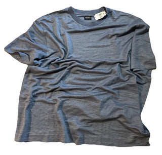 NWT $890 ZEGNA Linen Short Sleeve T-Shirt MD Blue Size XXL US ( 56 Eu ) Italy