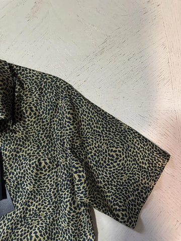 NWT $890 Saint Laurent Men Hawaii SL Print black leopard pattern Shirt Size M