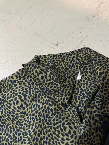 NWT $890 Saint Laurent Men Hawaii SL Print black leopard pattern Shirt Size M